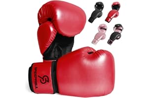 SAEEPABUL S200 Boxing Gloves for Men and Women Suitable for Boxing Kickboxing Mixed Martial Arts Maui Thai MMA Heavy Bag Fighting Training Red Blood