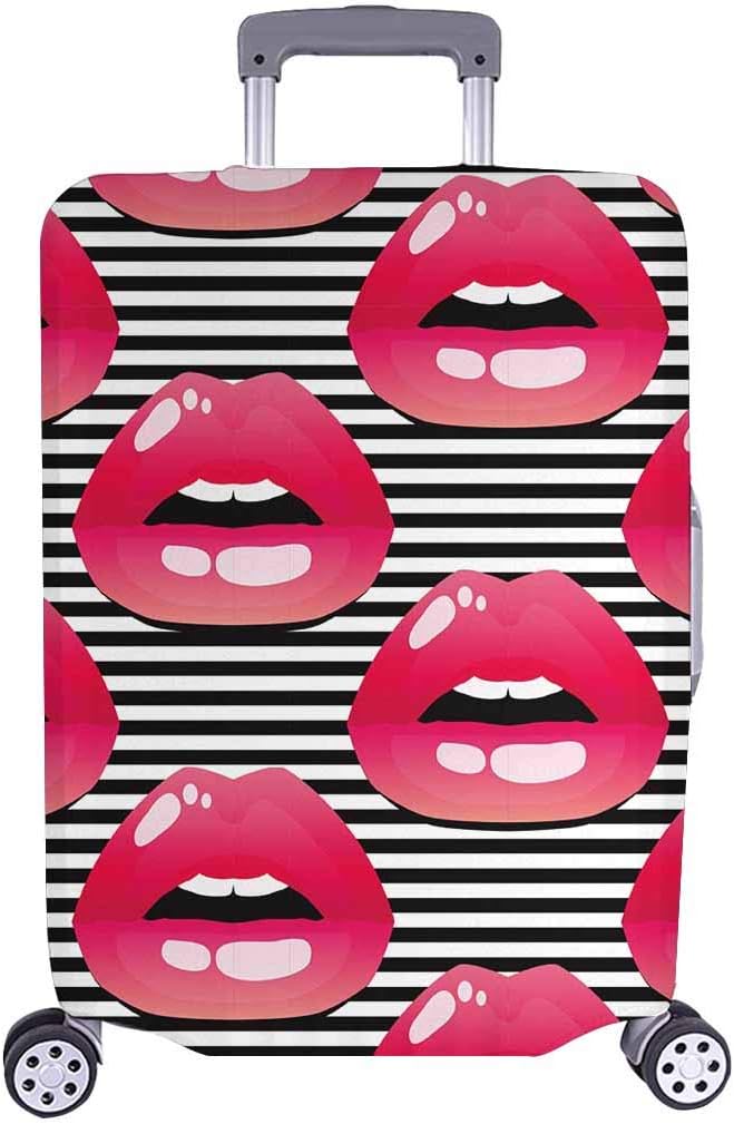 InterestPrint Beautiful Sexy Lips Sweet Kiss in Black