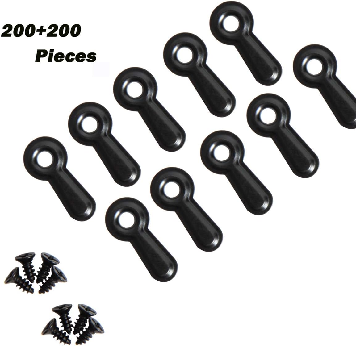 Hapy Shop 200 Pieces Picture Frame Turn Fasteners 200 Pieces Screws for Hanging Photos,Photos, Drawing, Black