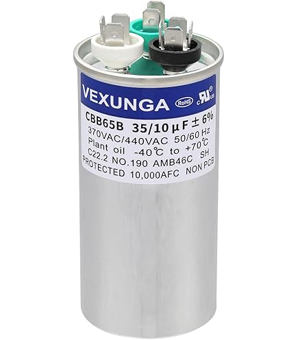 50 uF x 370 or 440 VAC Round Run Capacitor by # 12751