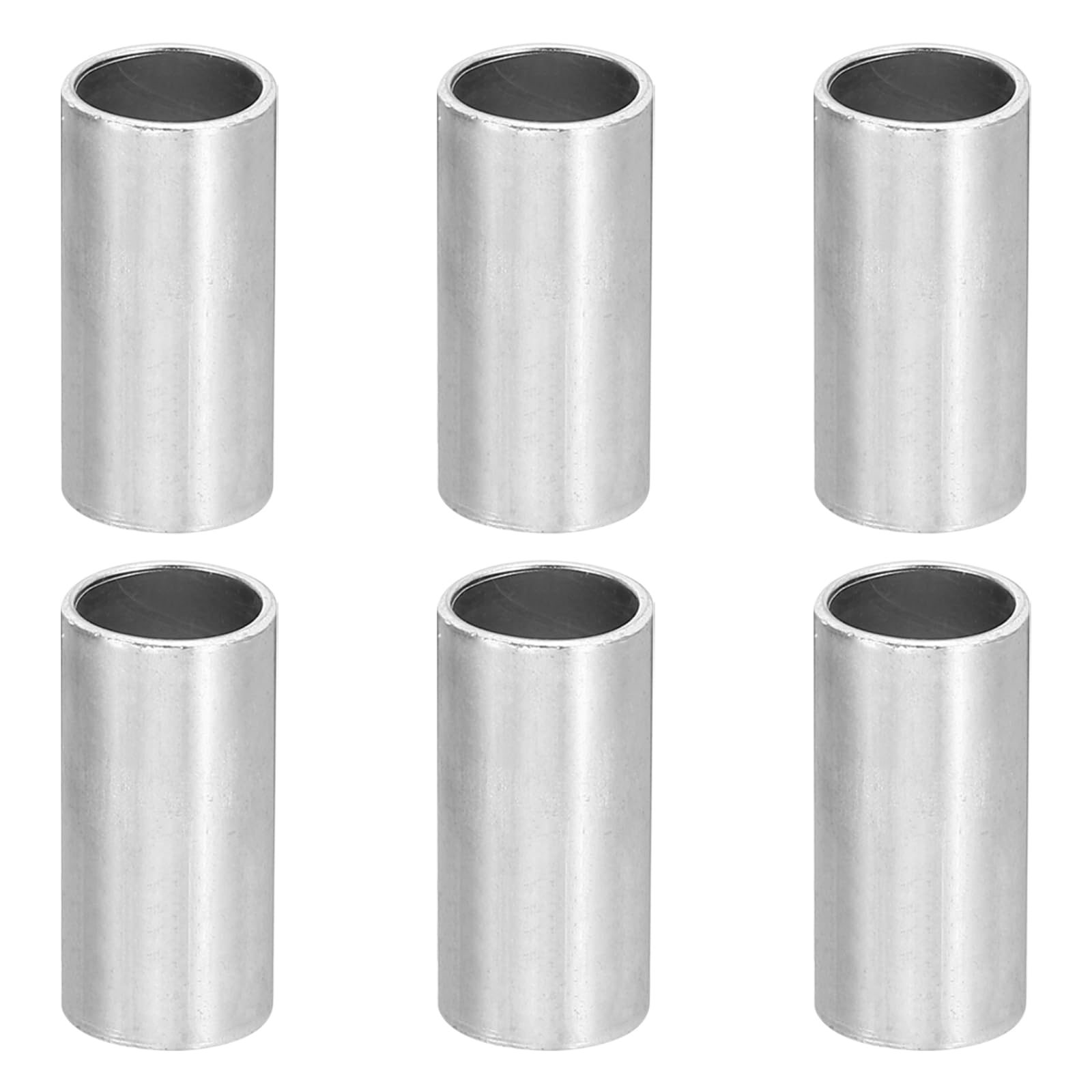 PATIKIL M10 Steel Spacers, 6 Pcs Metal Spacers Steel 10.1mm ID x 12mm OD x 24mm L Carbon Steel Spacer Screw Standoff Round for 2/5in or M10 Screw Bolts