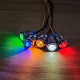 Gebildet 5Pcs 12mm 230V AC LED Indicator Lights Red Orange Blue Green White view 4