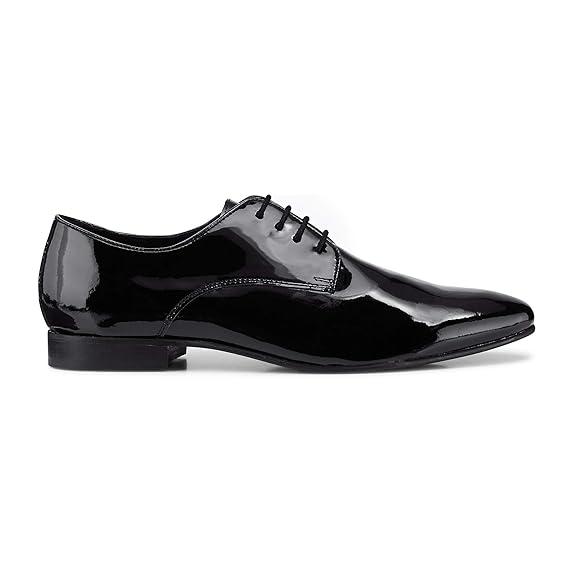 Another A Herren Herren Derby-Schnürschuh aus Leder, Schnürer in Schwarz mit eleganter Laufsohle