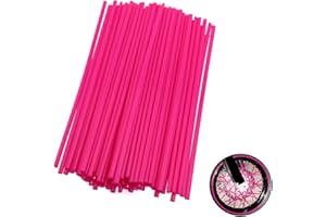 72Pcs Universal Spoke Skins Cover - Ovelur Wheel Spoke Wraps Skins Pipe Trim Decoration Protector For Motorcycle Dirt Bike Yamaha Harley Suzuki(Pink)