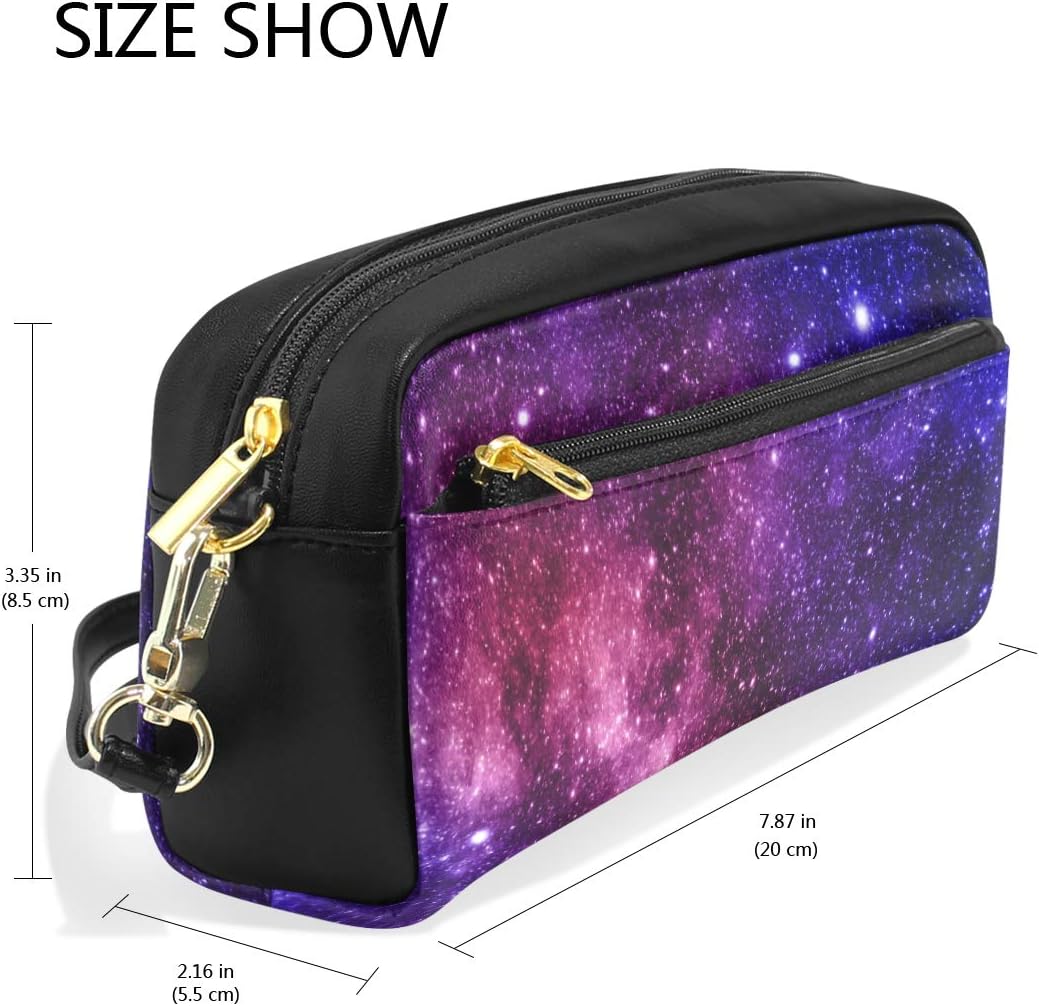 Pencil Case for Kids Girls for School Galaxy Pencil Case Cosmetic Makeup Bag with Compartments Cute Pencil Pouch Bag Holder School Stationery - Image 4