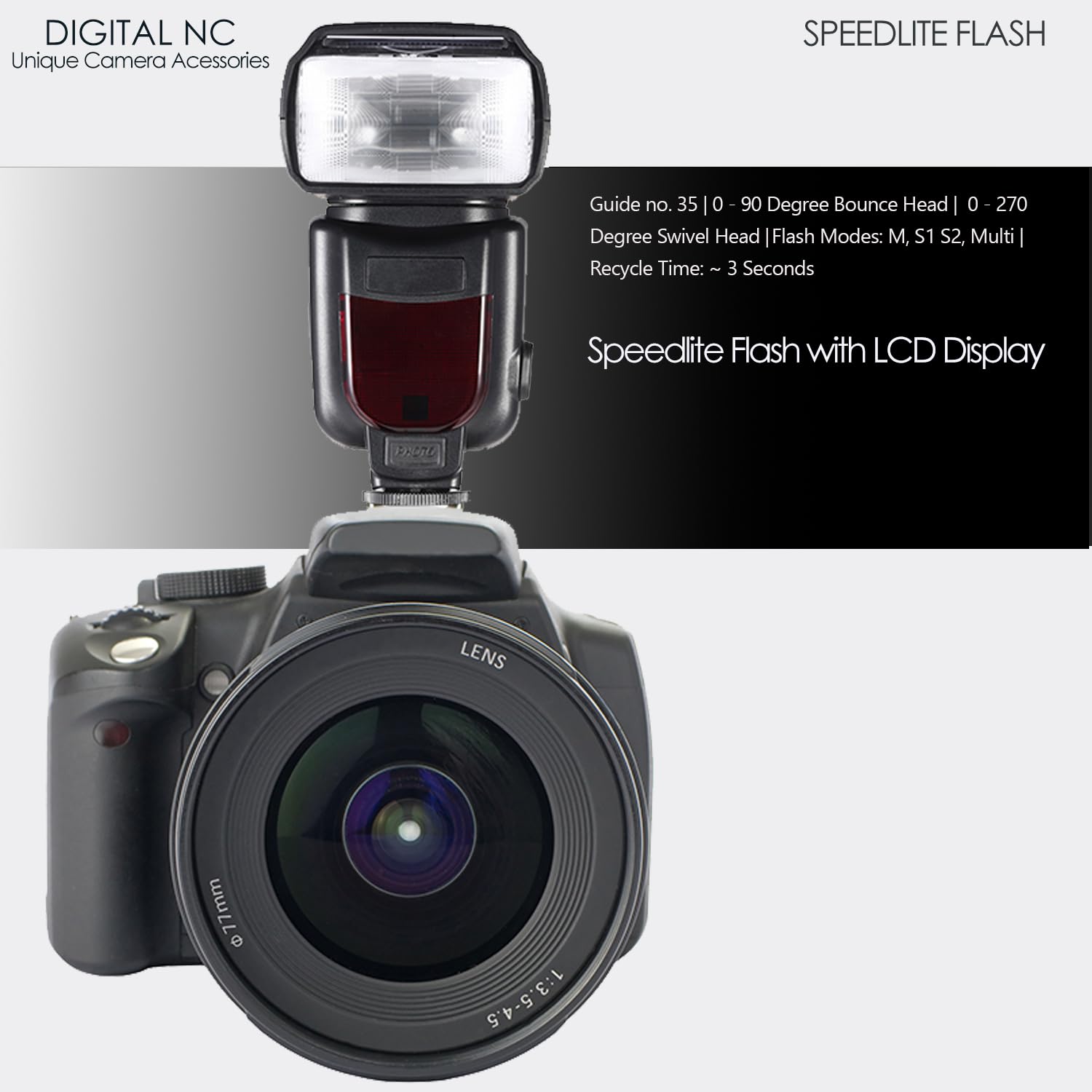 Speedlite Flash with LCD Display Compatible with Canon EOS R50