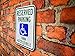 Signs Authority Reserved Parking Sign - 18Hx12W-Inch Reflective Aluminum Handicapped Parking Sign - Easy to Install Handicap Van Accessible Sign - Engineer Grade Ultra Reflective - Blue Green on White