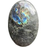 Loveliome Natural Moonstone Oval Polished Worry Stones, Healing Crystal Indoor Fountain Stones Massage Energy Anxiety Relief Items