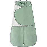ZIGJOY Sleep Sack Swaddle 1.0 TOG Baby Wearable Blanket 100% Cotton Baby Swaddle Blanket for Newborns 0-6 Months for Boy Girl, Green