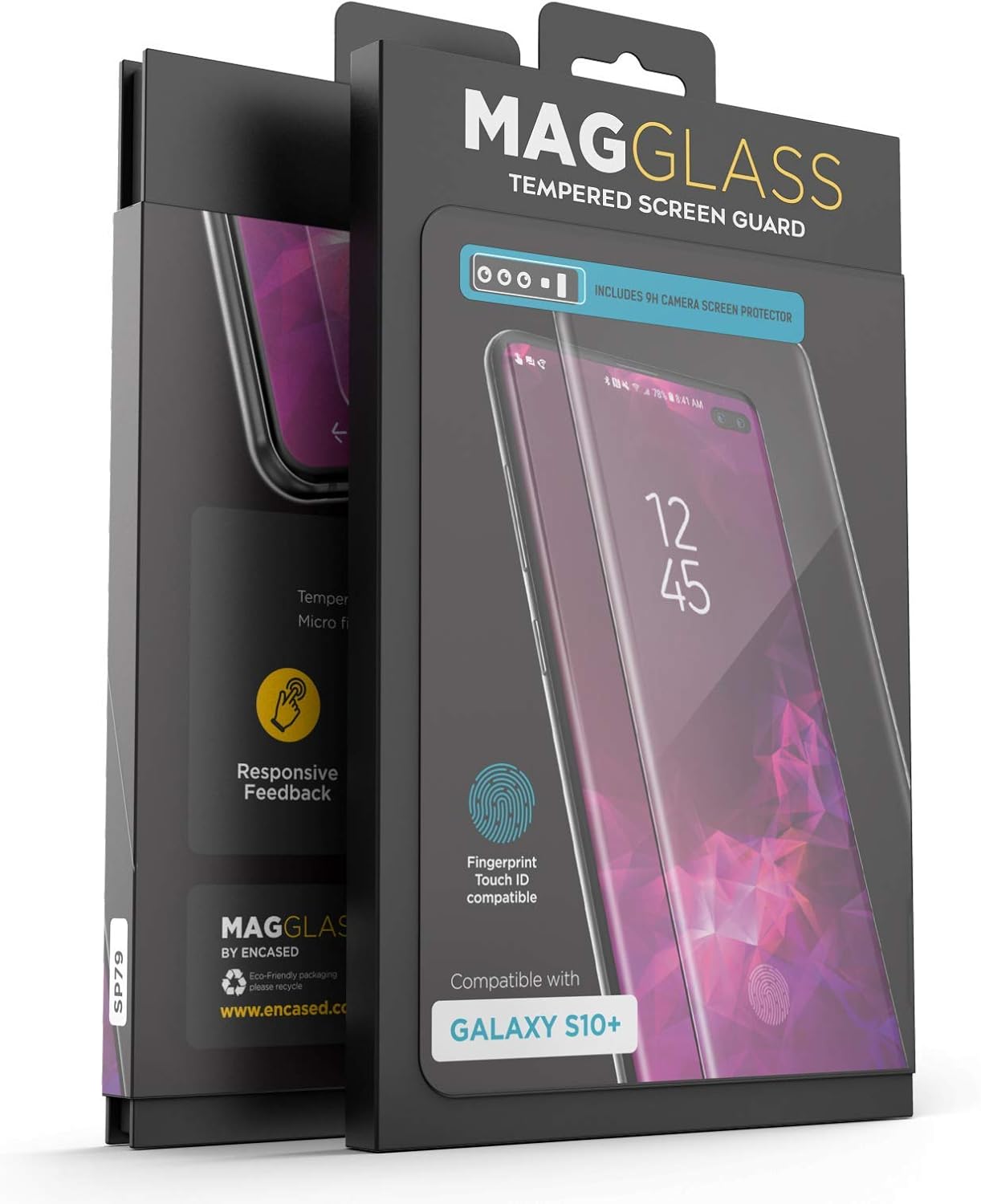 Magglass Samsung S10 Plus Screen Protector Tempered Glass w/In Screen Fingerprint Sensor