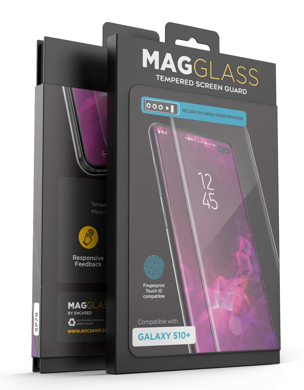 Magglass Samsung S10 Plus Screen Protector Tempered Glass w/In Screen Fingerprint Sensor - Anti Bubble UHD Clear Scratch Resistant Display Guard for Galaxy S10+ (Case Compatible)