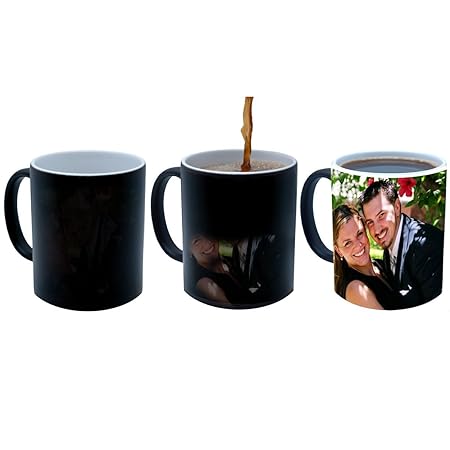 ANJALIS Black Color Changing Magic Photo Mug - Customized or Personalized With Photo