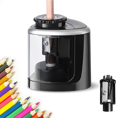 Skaaisont Electric Pencil Sharpener Battery Powered with Container