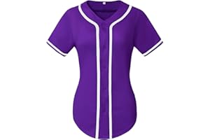 Yuji Itadori Women Baseball Jersey Softball Shirt Button Down Short Sleeve T-Shirts V-Neck Tops Hip Hop Sports Clothes