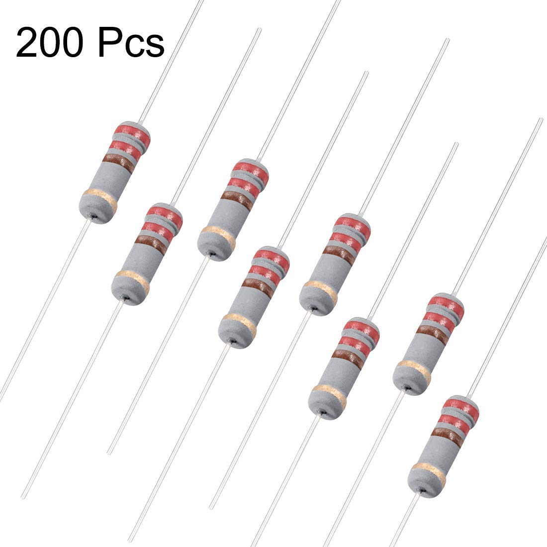 Dealmux 1w 220 Ohm Carbon Film Resistor 5 Tolerance 4 Color Bands