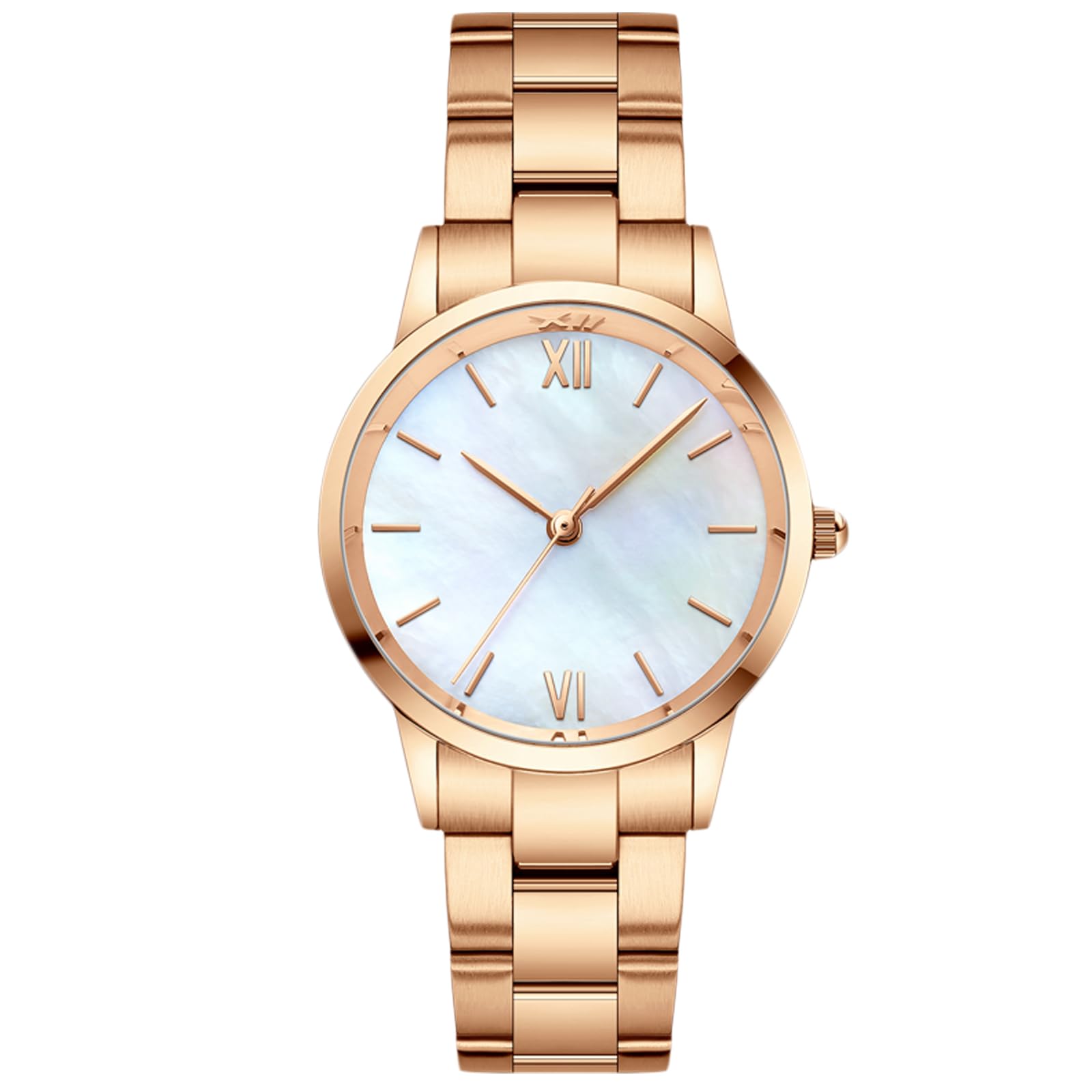 RORIOS Women Watches Japanese Quartz Watch with Mother of Pearl Dial Stainless Steel Bracelet Simple Easy Read Ladies Wristwatch