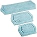 Chesapeake Merchandising 3-Piece Paradise Memory Foam Bath Rug Set, Spa Blue