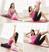 ZHIYE Mini Pilates Ball Yoga Exercise Core Fitness Bender 25cm Pink 80kg view 6