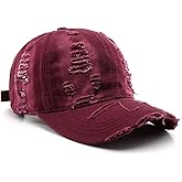 Trendy Original Washed Distressed Unstructured Baseball Cap Denim Cotton Soft Caps Adjustable Vintage Dad Hats Unisex