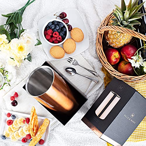 Villa & Marx Wine Chiller Bucket Premium Champagne Bucket Keeps 750ml