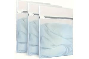 3 Pack Mesh Laundry Bags for Delicates, 12x16 Inch Reusable Washing Machine Bags for Bras, Lingerie, Socks, Shirts, Underwear