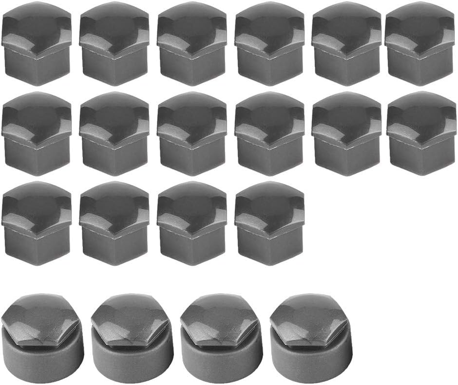Qiilu Wheel Nut Cap Cover,16 * 17mm Wheel Screw Hex Wheel Bolt Lug Nut Tyre Cap Cover for Most for Car Wheels. (Grey) - Image 3