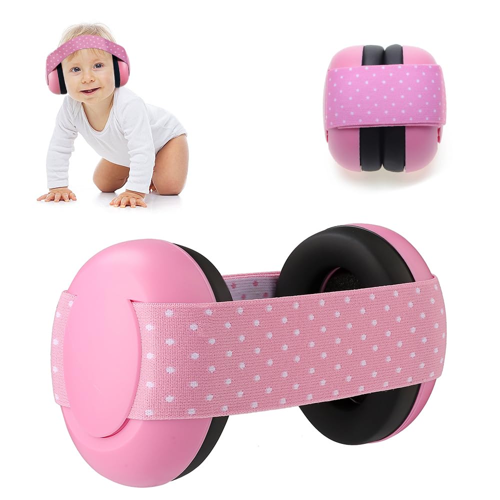 Jiahuade Baby Anti-Noise Helmets, Baby Earmuffs, Hearing Protectors for Baby, Hearing Protection Headphones for Children, Hearing Protection Earmuffs, Adjustable Safety Earmuffs, A, 8.8*3.7cm