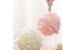 2 Pack Super Soft Colorful Shower Loofah Sponge, Body Cleansing Bath Mesh Pouf for Men & Women, Full Lather Cleanse Body Show