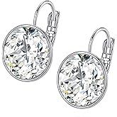Bella Drop Earrings Crystals 18K White Gold Plated Hypoallergenic Dangle Earrings Jewelry for Women