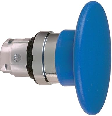 Schneider ZB4BR6 Frontelement rund für Drucktaster, ohne Rastung, Pilzdrucktaster, durchmesser 60mm, Blau, durchmesser 22 cm