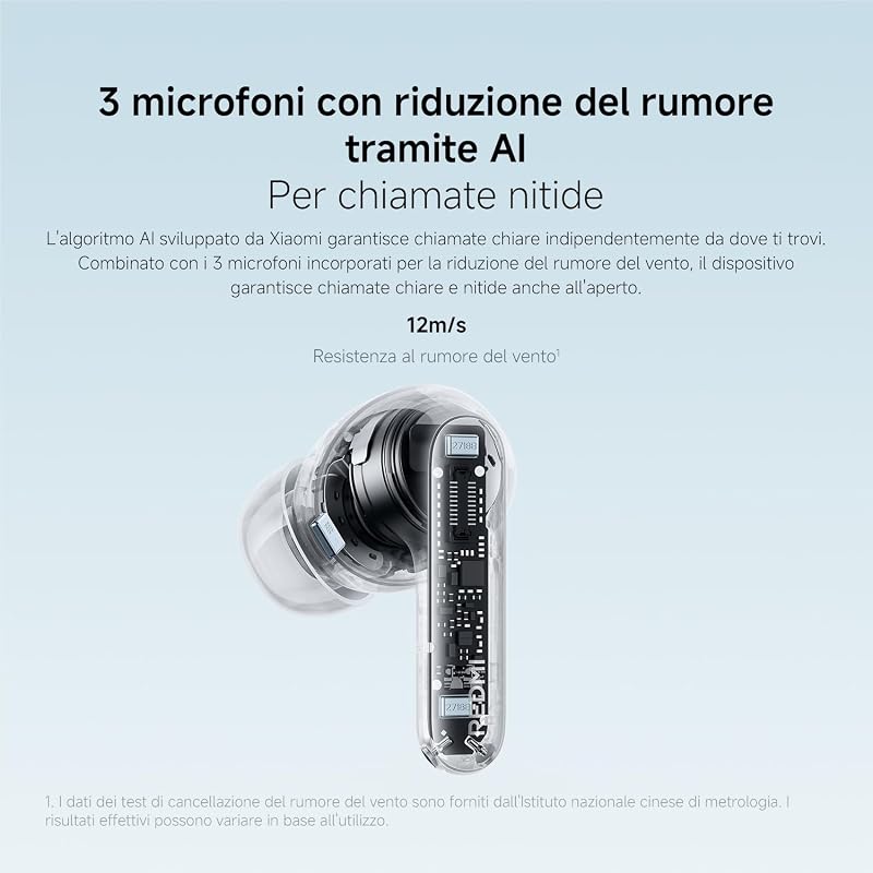 REDMI Buds 8 Pro, Cuffie Bluetooth, Cancellazione rumore, blu