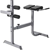 Cap Strength Roman Chair &ndash; Adjustable Back Extension Bench for Core &amp; Glute Workouts, Heavy-Duty 300 LB Capacity - Black and Gray Options
