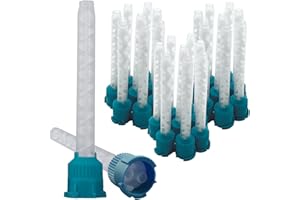 100 PCs 6.5mm Teal/Blue Impression Mixing Tips by JEVOLVE – Precision Tips for Crafting, Resin Mixing, Paint Application, DIY Projects, Model Building, and Detailing – Durable, Easy-to-Use Tools