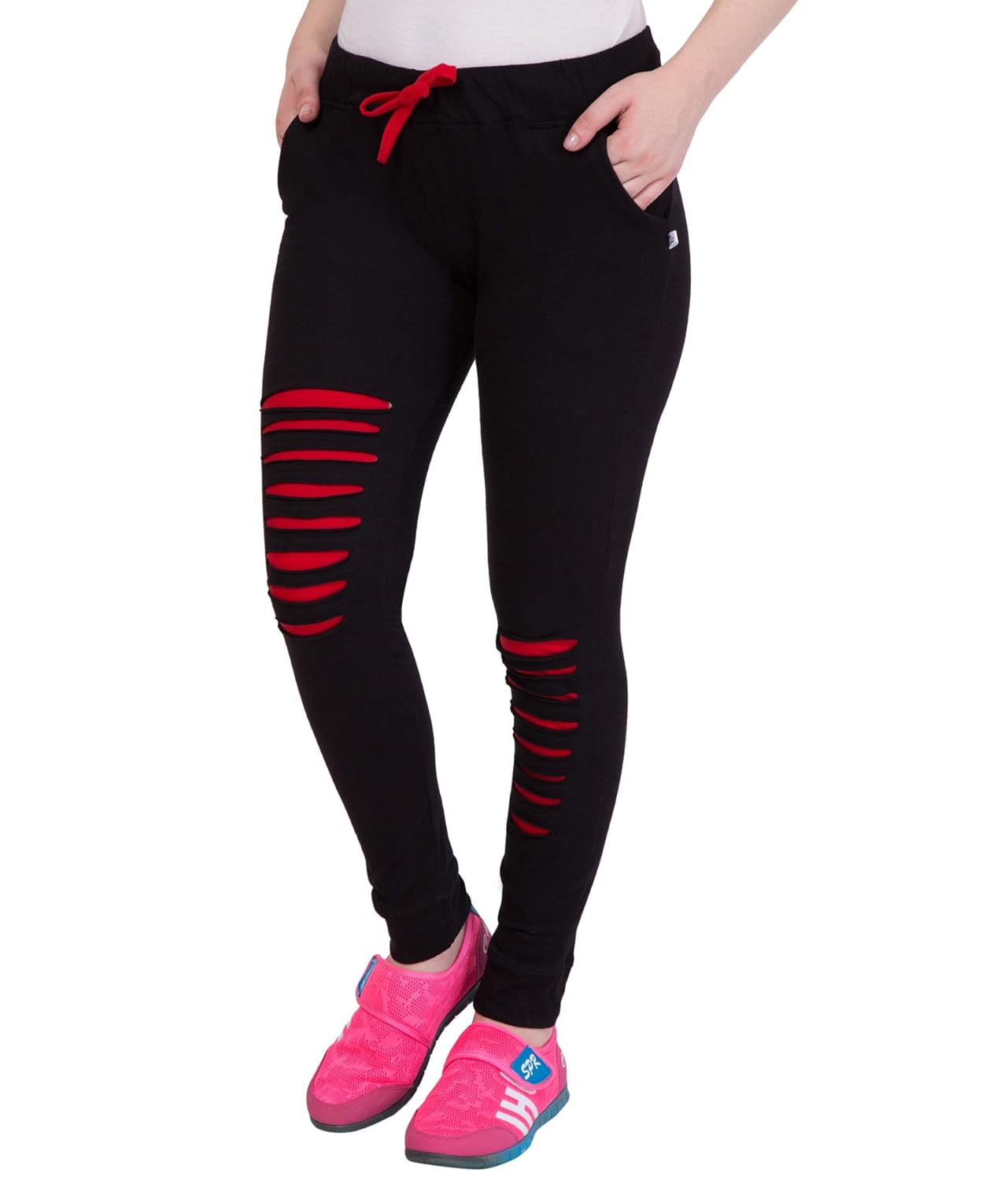 skinny track pants womens