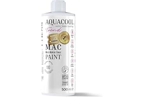 Aquacool Trend MAC paint - All In One Chalk paint - incredibly durable - Furniture, Cabinet, Countertop, Tile paint - no primer or sanding needed - Professional quality - Matte Finish. 16.9 Fl Oz (TRD 100 Cotton White)