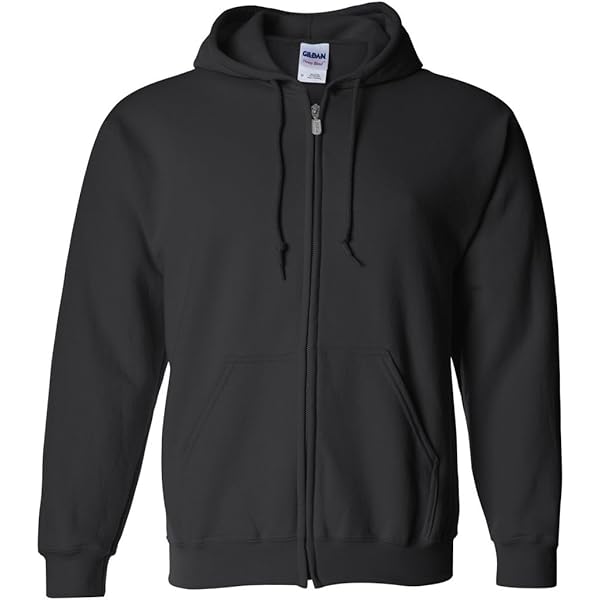 Sudadera Naranja Hombre Fashion Gildan 18600 - Sudadera De Forro Polar Con Cremallera, Color Naranja, Talla L, Anaranjado Safety Gildan Cuello Redondo Adulto