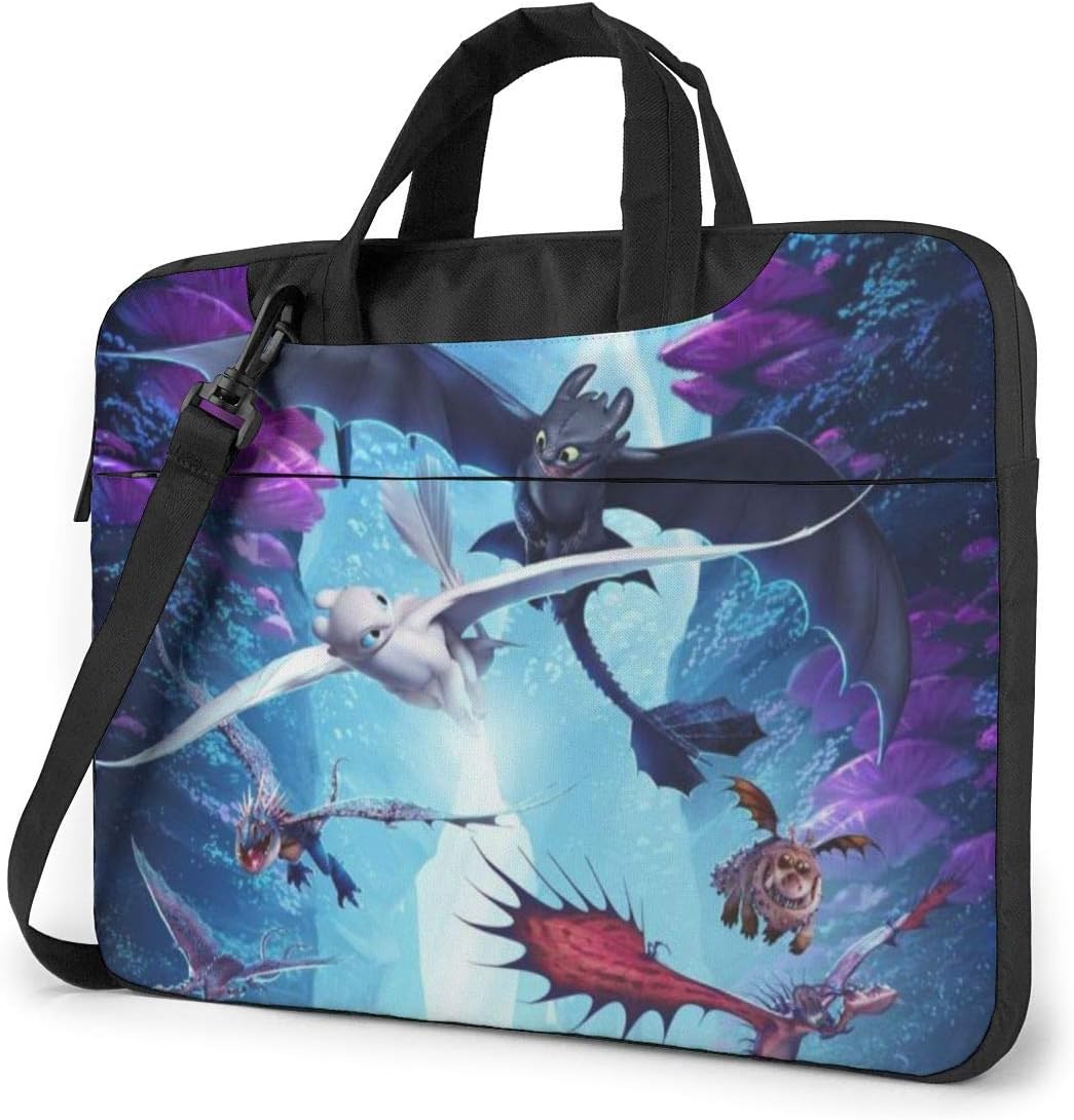 How to Train Your Dragon Shakeproof Waterproof Laptop Messenger Shoulder Bag Case Sleeve Briefcase with Adjustable Shoulder Strap for 13 Inch 14 Inch 15.6 Inch