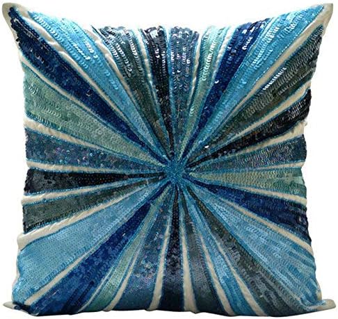 Amazon Com Handmade Blue Euro Size Pillow Covers 26x26 Inch