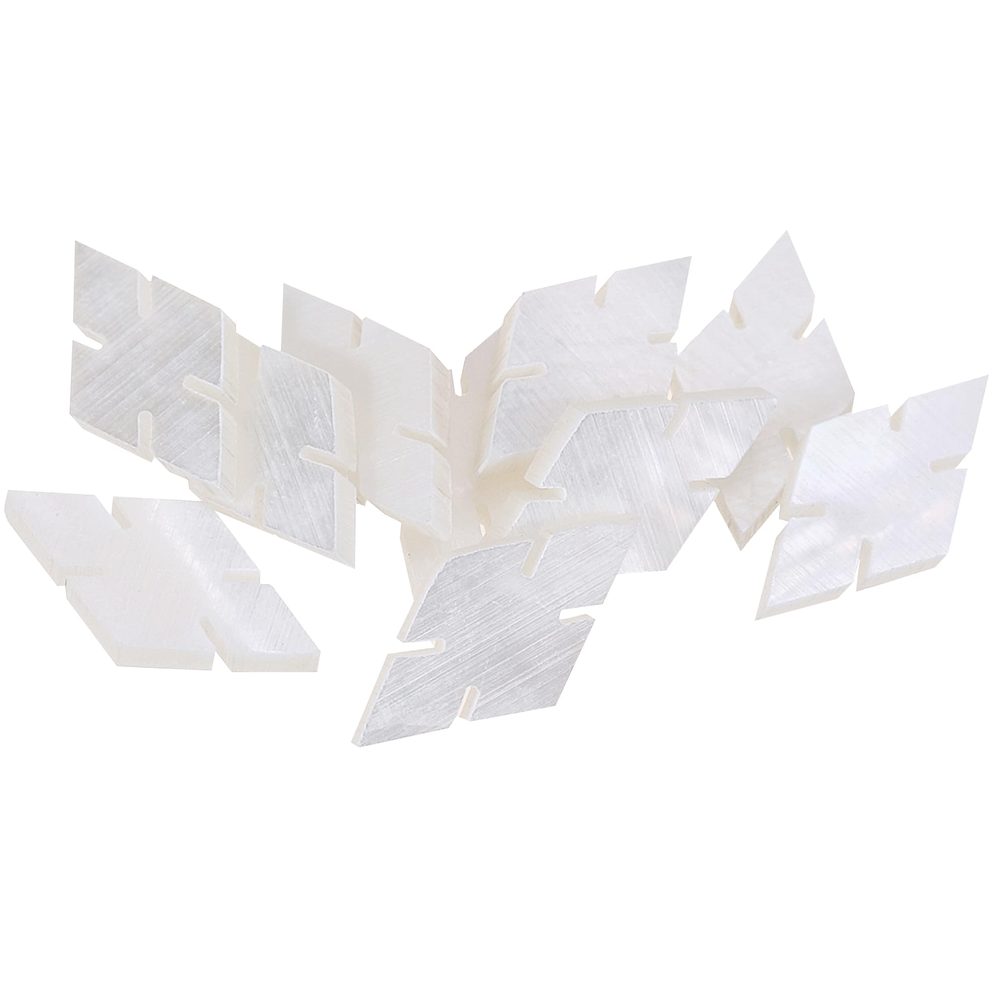 Musiclily Pro 14.5mm Natural Mother of Pearl Diamonds Snowflake Guitar Fretboard Inlay Dots, White Pearl(Set of 10)