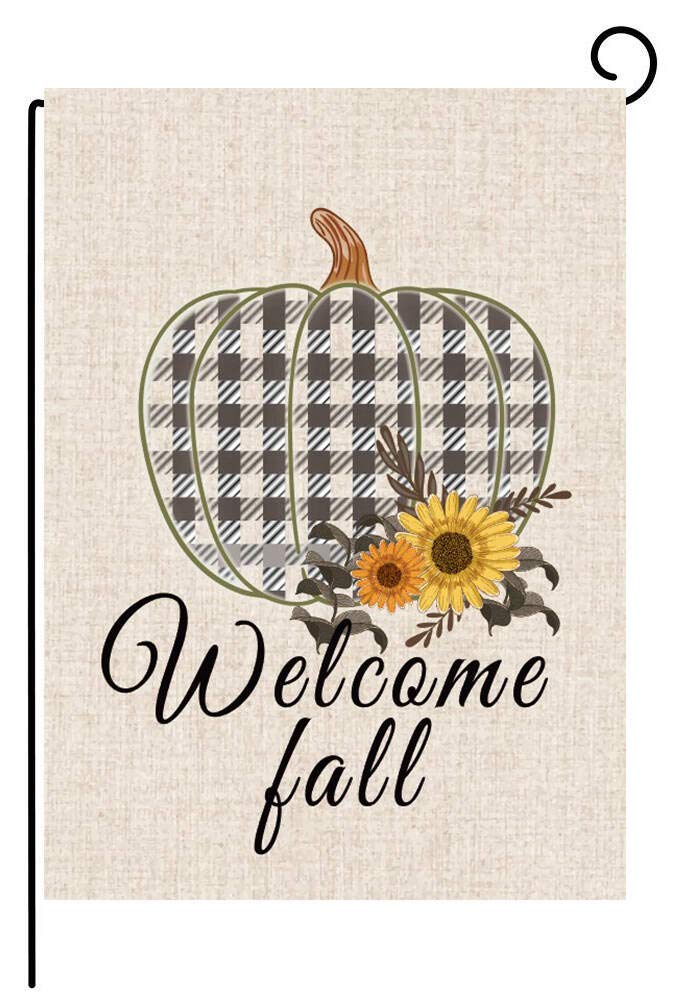Best Fall Garden Flags Buffalo Check And Burlap
