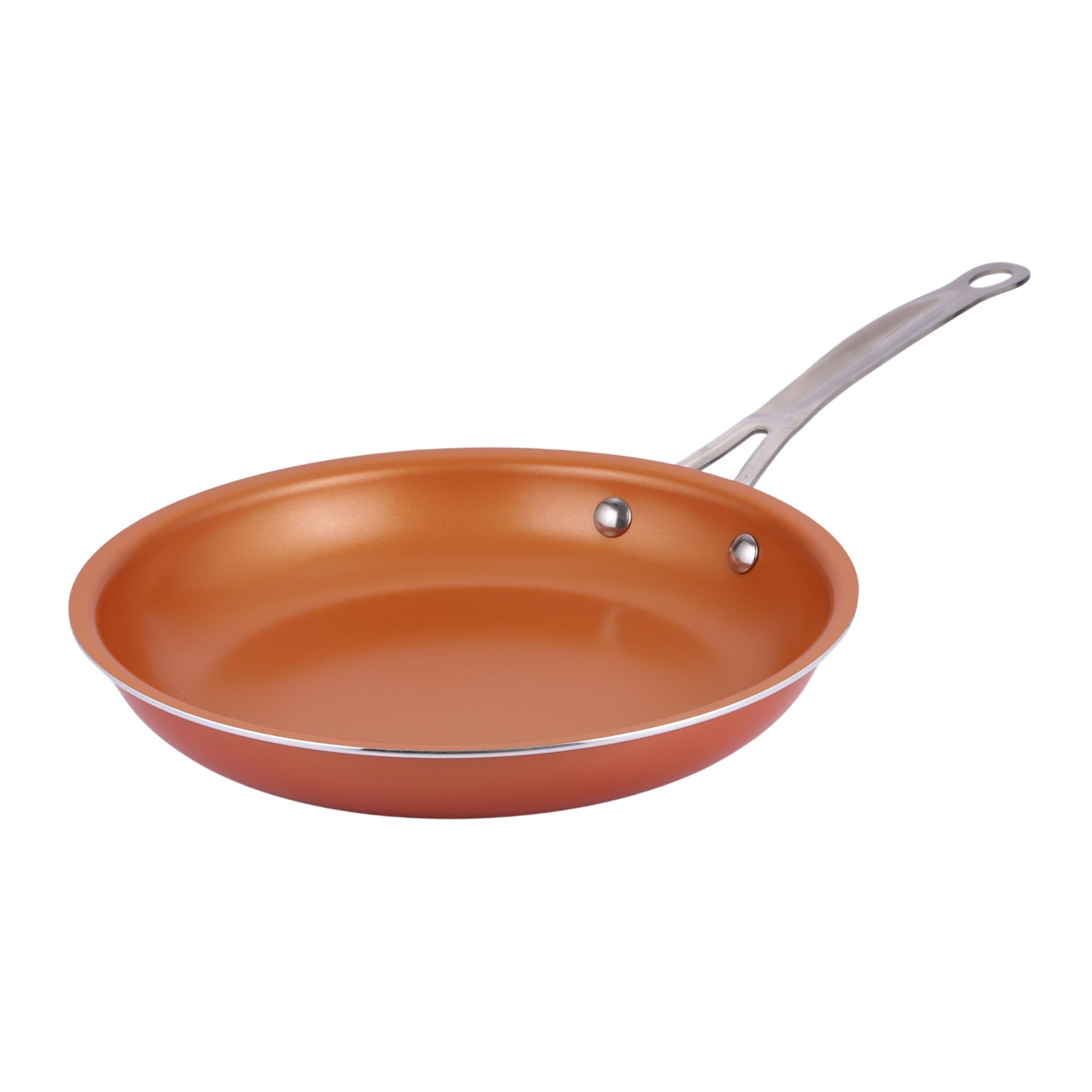 Innovacook Copper Ceramic Frying Pan 24cm, Long Lasting Pan, Innovative Cookware, Double Layer Coating Pan, Suitable for All Cooking hobs, Copper Style - Orange