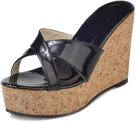 black slip on wedges