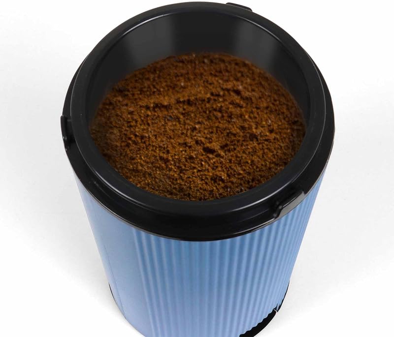 JEML1150 - Moinho de café elétrico 150W, moinho para café, especiarias e sementes, lâminas de aço inoxidável, depósito de 55 g, tampa transparente, design compacto