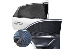2 Pack Car Window Shades, Car Sun Shade Rear Side Window Car Window Mosquito Net Car Side Window Sun Shade Block UV Sun Prote