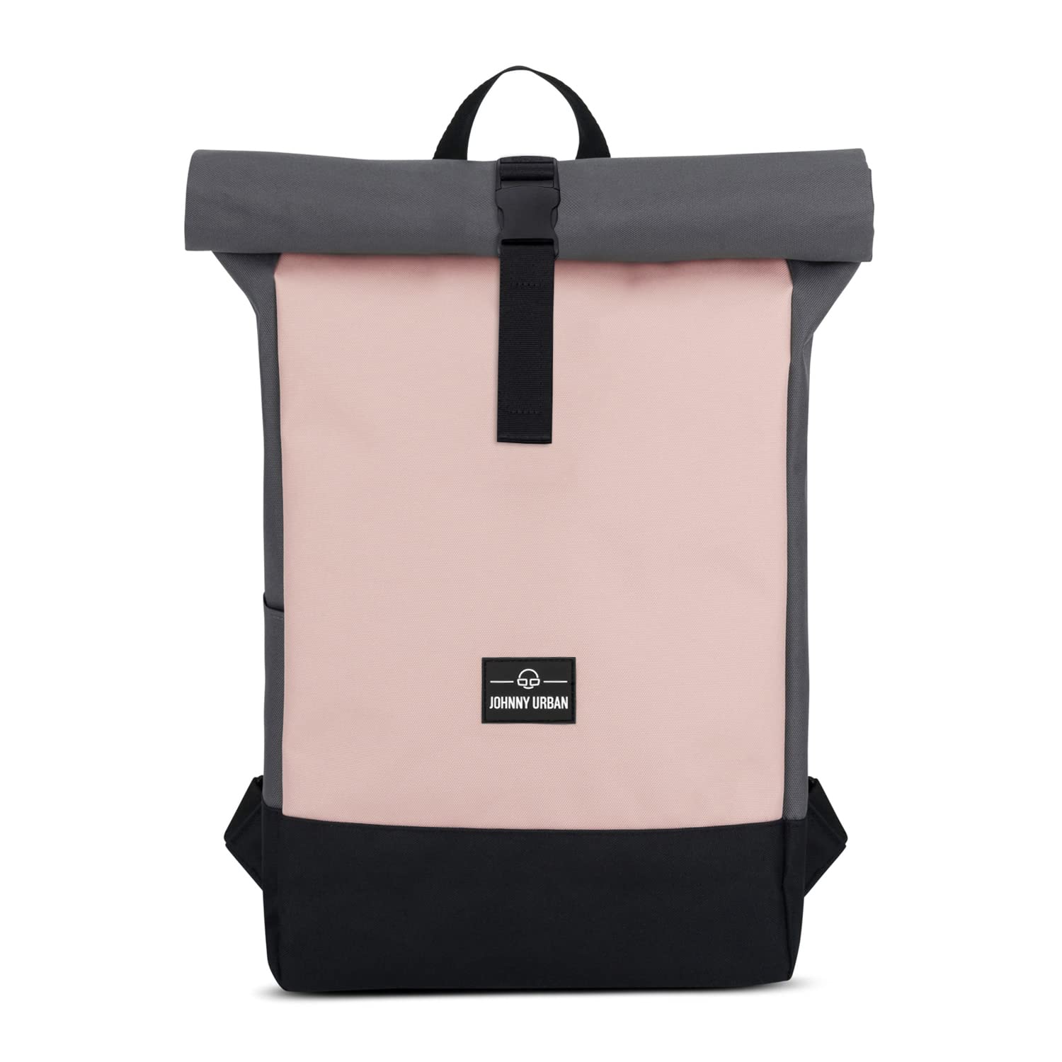 Johnny Urban Roll Top Backpack Women & Men Pink - Ryan - Rucksack for School, University, Work - Casual Daypack - Water-Repellant - Laptop Compartment 16 Inch