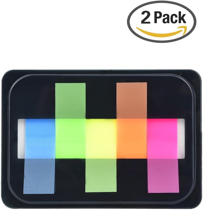 eBoot Neon Index Tabs Flags Sticky Note for Page Marker (2) : Office Products