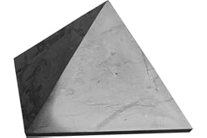 SHUNGITE TOLVU Shungite Pyramid - Polished - Pocket Size 1.2 inch - 3 - Made of Authentic Shungite Stone - Handmade - TOLVU