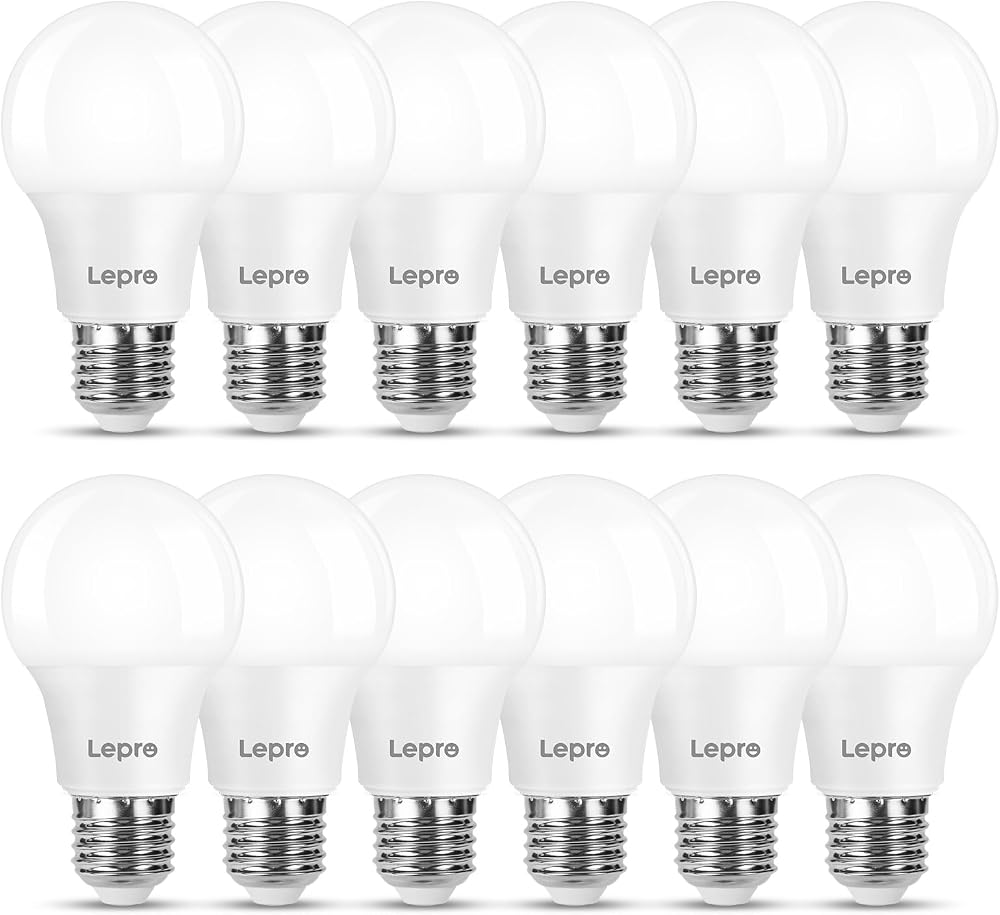 Lepro E27 LED Bulbs 60W Equivalent 8.5W 806lm Warm White 2700K Pack of 12