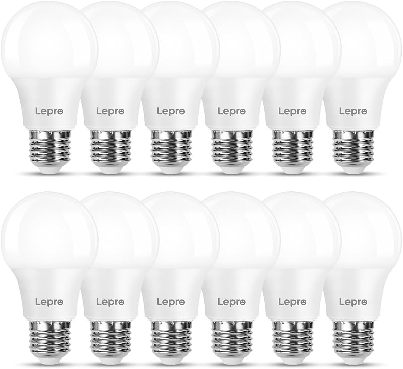Lepro E27 LED Bulbs 60W Equivalent 8.5W 806lm Warm White 2700K Pack of 12