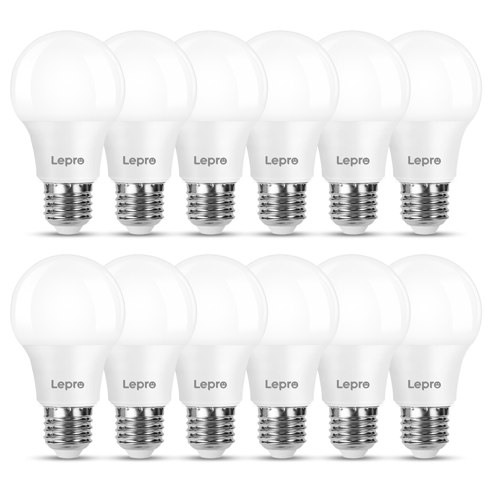 Lepro E27 Screw Bulbs 60W Equivalent, Warm White 2700K E27 LED Bulbs, 8.5W 806lm Edison Screw ES LED Light Bulb, Energy Saving Light Bulbs for Lamp, Non-dimmable, Pack of 12